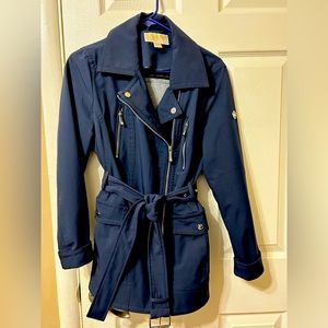 Michael Kors Asymmetrical Jacket. Medium. Blue. Worn once.